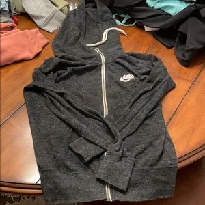 Nike drawstring hoodie zip up